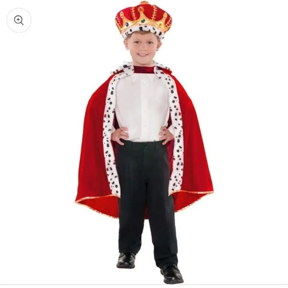 Unisex Kids' King Cape costume (Cape Only)